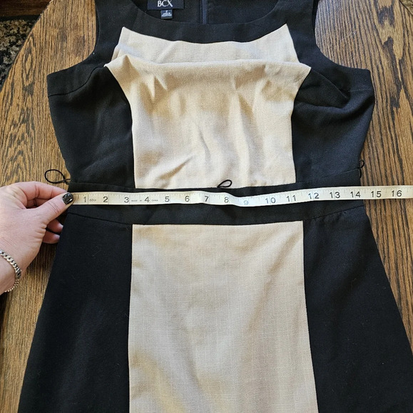 BCX Black and Tan Colorblock Sleeveless Dress Size Women's 7 - Picture 8 of 11